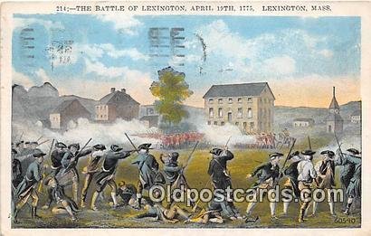 Battle of Lexington, April 19, 1775 Lexington, Mass Patriotic 1930 