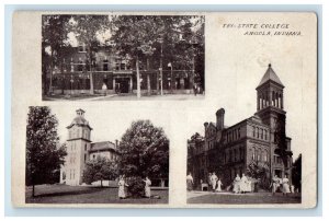 c1940s Multiview of Tri-State College Angola Indiana IN Unposted Postcard 