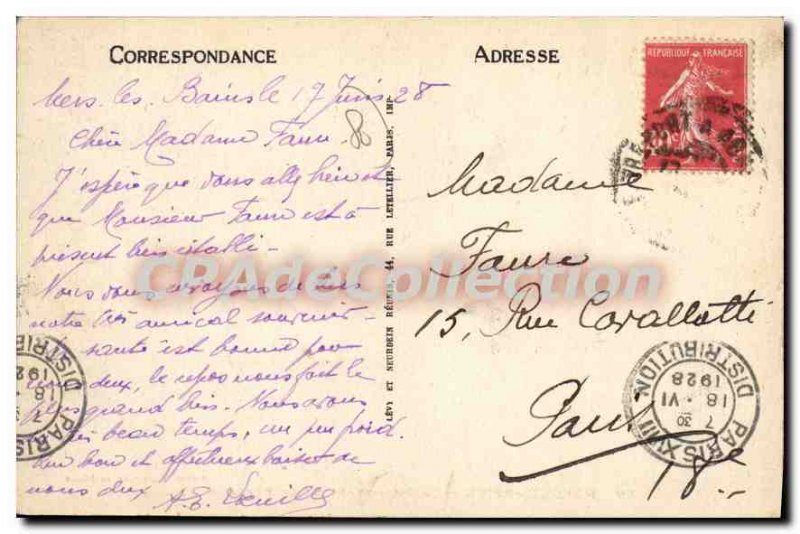 Old Postcard Mers Les Bains Walk To The Beach