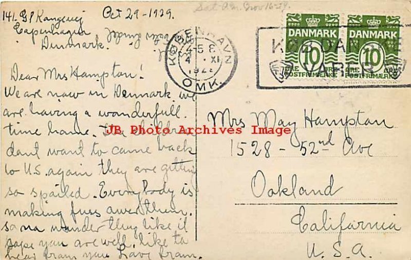 Denmark, Kobenhavn, Copenhagen, RPPC, Steamers, Kvaesthusbroen, No 34 