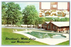 Baltimore Maryland Postcard Strickland's Motor Lodge Restaurant Exterior c1960