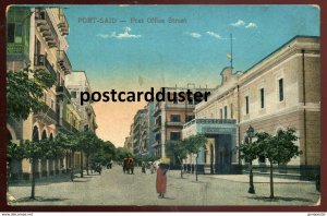 dc1506 - EGYPT Port Said 1910s Post Office Street. Grand Hotel