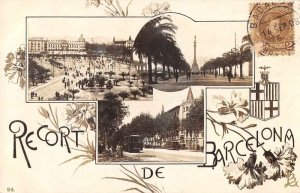 Barcelona Spain Street Scene Recort Greetings Real Photo Postcard JJ649549