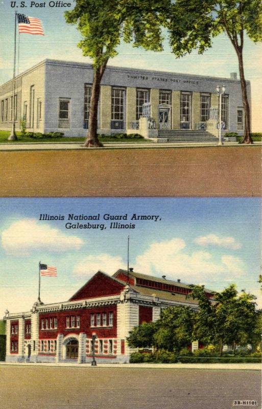 IL - Galesburg. National Guard Armory and US Post Office