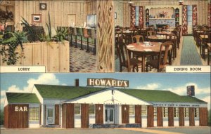 Rock Springs Wyoming WY Howard's Caf� Linen Vintage Postcard