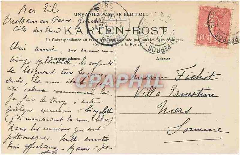 Postcard Old Ploumanac'h Cliffs All UK