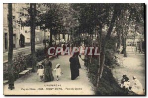 Old Postcard Auvergne Mont Dore Casino Park