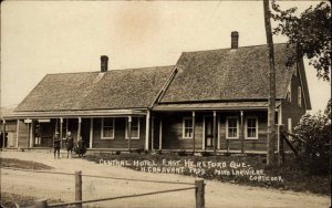 East Hereford Quebec Central Hotel c1920 Real Photo Postcard