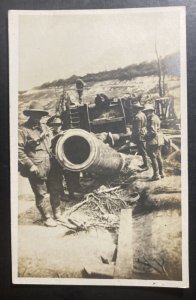 Mint Australia Real Picture Postcard RPPC ANZACS France Abandoned Canon