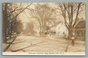 EGG HARBOR CITY NJ BUFFALO AVENUE ANTIQUE REAL PHOTO POSTCARD RPPC