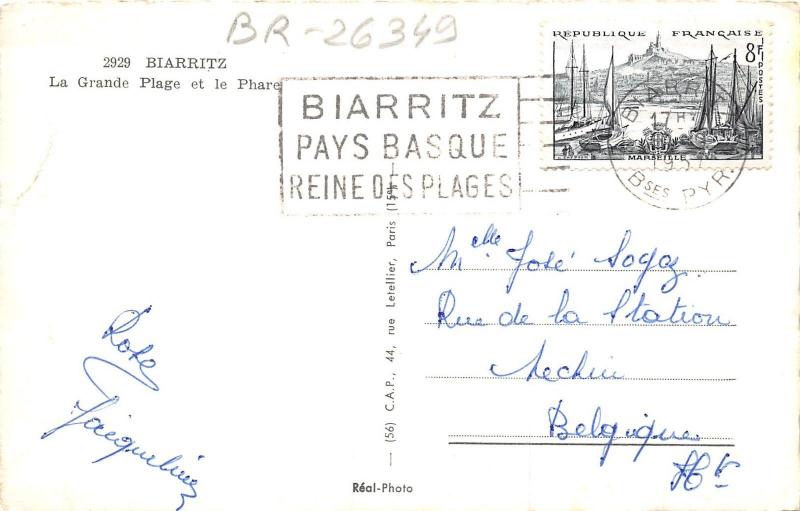 BR26349 biarritz la grande plage et le phare France