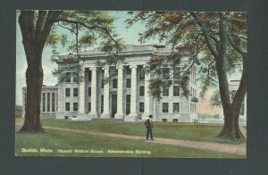 Ca 1905 Post Card Boston MA Harvard Medical School Of Admission Building