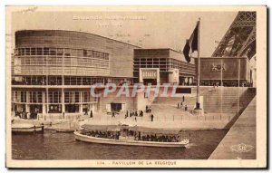 Old Postcard Pavilion Belgium International Exhibition 1937 Paris Eiffel Tower