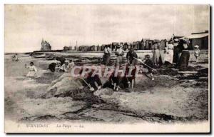 Old Postcard Bernieres Beach