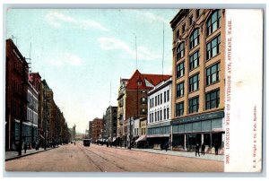 Spokane Washington WA Postcard Looking West On Riverside Avenue c1905's Antique