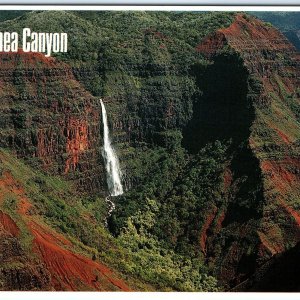 c1980s Kauai, HI Waimea Grand Canyon of Pacific Waterfall Scenic Chrome 4x6 M17