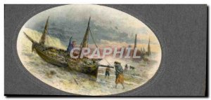 Old Postcard Fantasy Fishing Boat