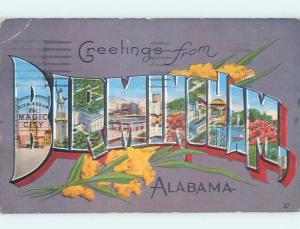 Linen BIG LETTERS Birmingham Alabama AL ho6945