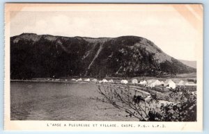 L'anse a Pleureuse et Village GASPE PQ CANADA Postcard