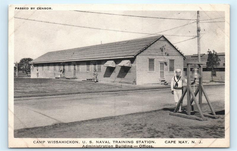 Cape May NJ Camp Wissahickon US Naval Training Station Bell Vintage Postcard D23