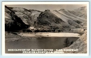 RPPC  BOX CANYON of SALMON RIVER near Grangeville, Idaho ID ~ 1930-40s Postcard