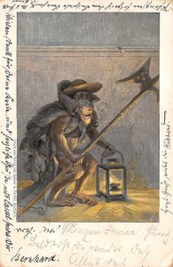 Dressed Baboon Monkey Smoking Pipe Tobacco Soldier Vintage Postcard AA62251