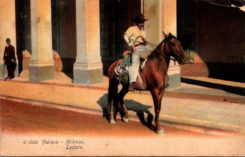 Cuba Habana The Milkman 1907 Rotograph