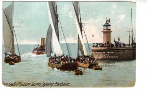 Ramsgate Pleasure Yachts Leaving Harbour, Used 1910, Lighthouse