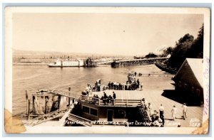 Ferry Landing On Mt. Rainier Point Defiance Park Tacoma WA RPPC Photo Postcard