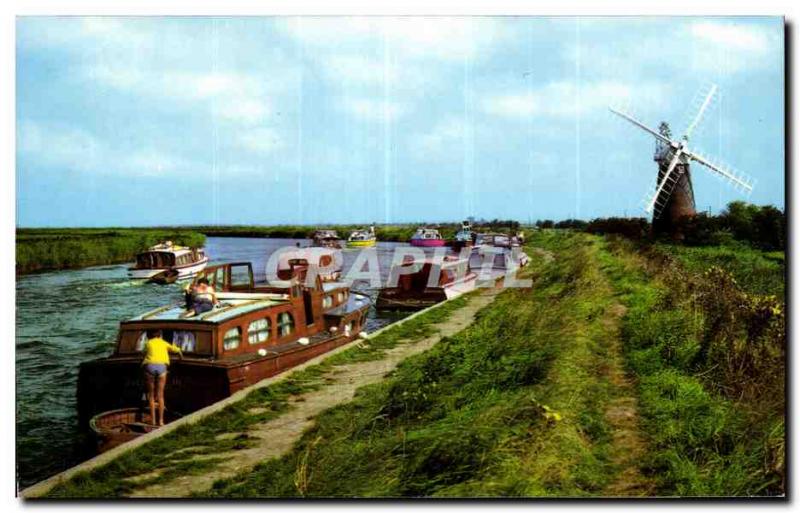 Modern Postcard The River Bure at Stracey Arms Norfolk Broads