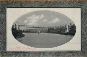 Postcard Oregon City Oregon Suspension Bridge Wilamette frame like 23-10680