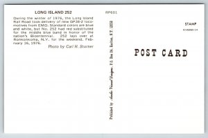 Vintage Railroad Train Locomotive Postcard - Long Island 252