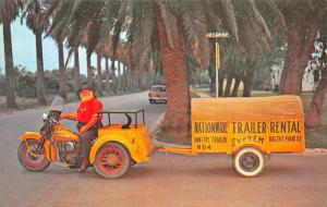 Pharr TX Itinerant Preacher Motorcycle w/ Trailer Advertising Postcard