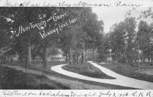Winona Lake Indiana Auditorium and Grove Scenic View Antique Postcard J55319