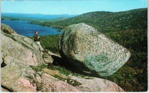 SEAL HARBOR, ME Maine  BALANCE ROCK Acadia National Park   c1960s   Postcard 