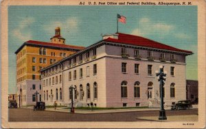 New Mexico Albequerque Post Office and federal Building 1942 Curteich