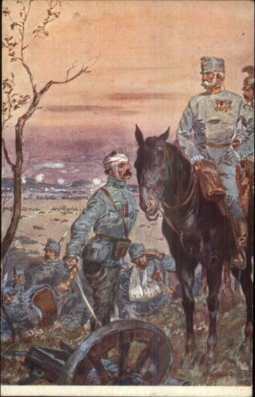 Military Wounded Soldiers Franz Joseph & Kaiser Wilhelm Propaganda? WWI