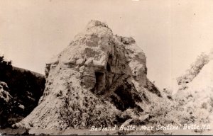 North Dakota Badland Butte Near Sentinel Butte 1927 Real Photo