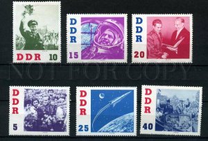 132219 SPACE DDR GERMANY 1961 set 6 stamps