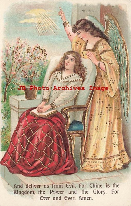 Lords Prayer, ASB No 264, Angel with Woman Sitting in a Chair
