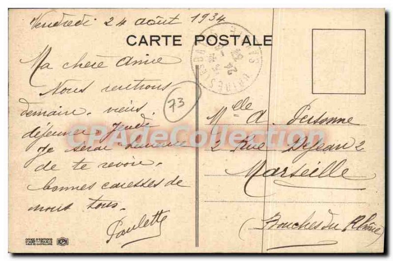 Old Postcard Brides les Bains Hotel Royal