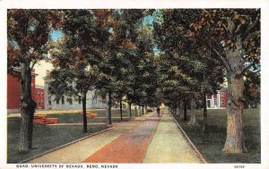 Reno Nevada University Quad Scenic Street Antique Postcard K18419 