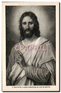 Old Postcard Jesus Christ the Great Philanthropist who loves the Poor