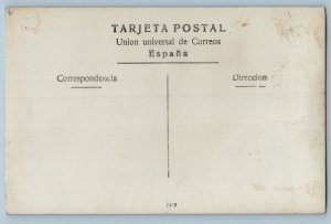Barcelona Catalonia Spain Postcard Panorama Montana Tibida c1910 RPPC Photo