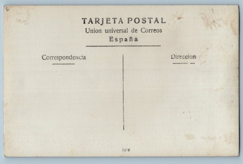 Barcelona Catalonia Spain Postcard Panorama Montana Tibida c1910 RPPC Photo