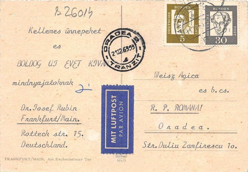 B26014 Old Tram Tramway Chemin de fer Cable Train Frankfurt