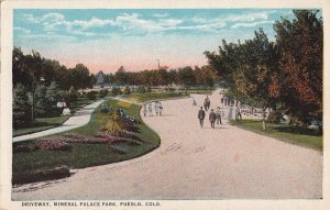 Postcard Driveway Mineral Palace Park Pueblo CO