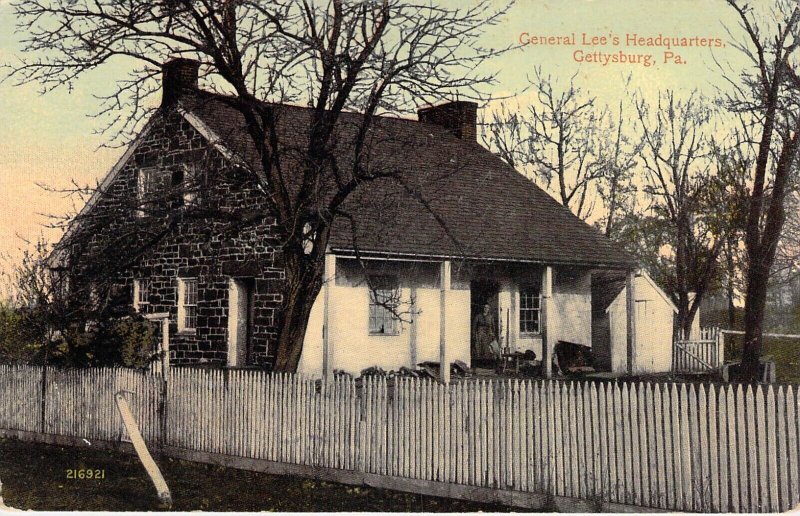 c. 1910, Civil War, Gettysburg, General  Lee's HQ, Old Postcard