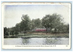 1909 A Glimpse of Lakeside House, Sunapee Lake New Hampshire NH Postcard