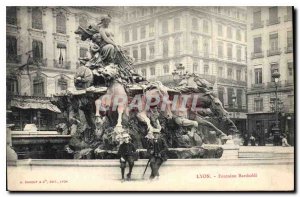 Postcard Old Lyon Fontaine Bartholdi